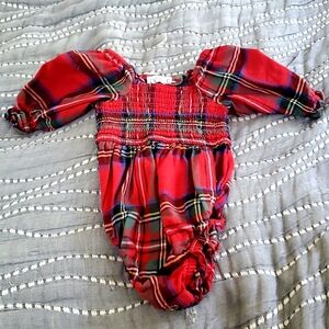 Ivy City Plaid Onsie 3-6mths